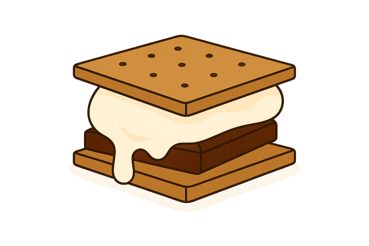 روش S'more خوردن مارشمالو
