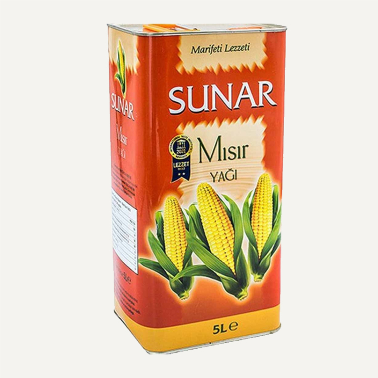 روغن ذرت سونار ۵ لیتری در بسته‌بندی حلبی - محصول ترکیه