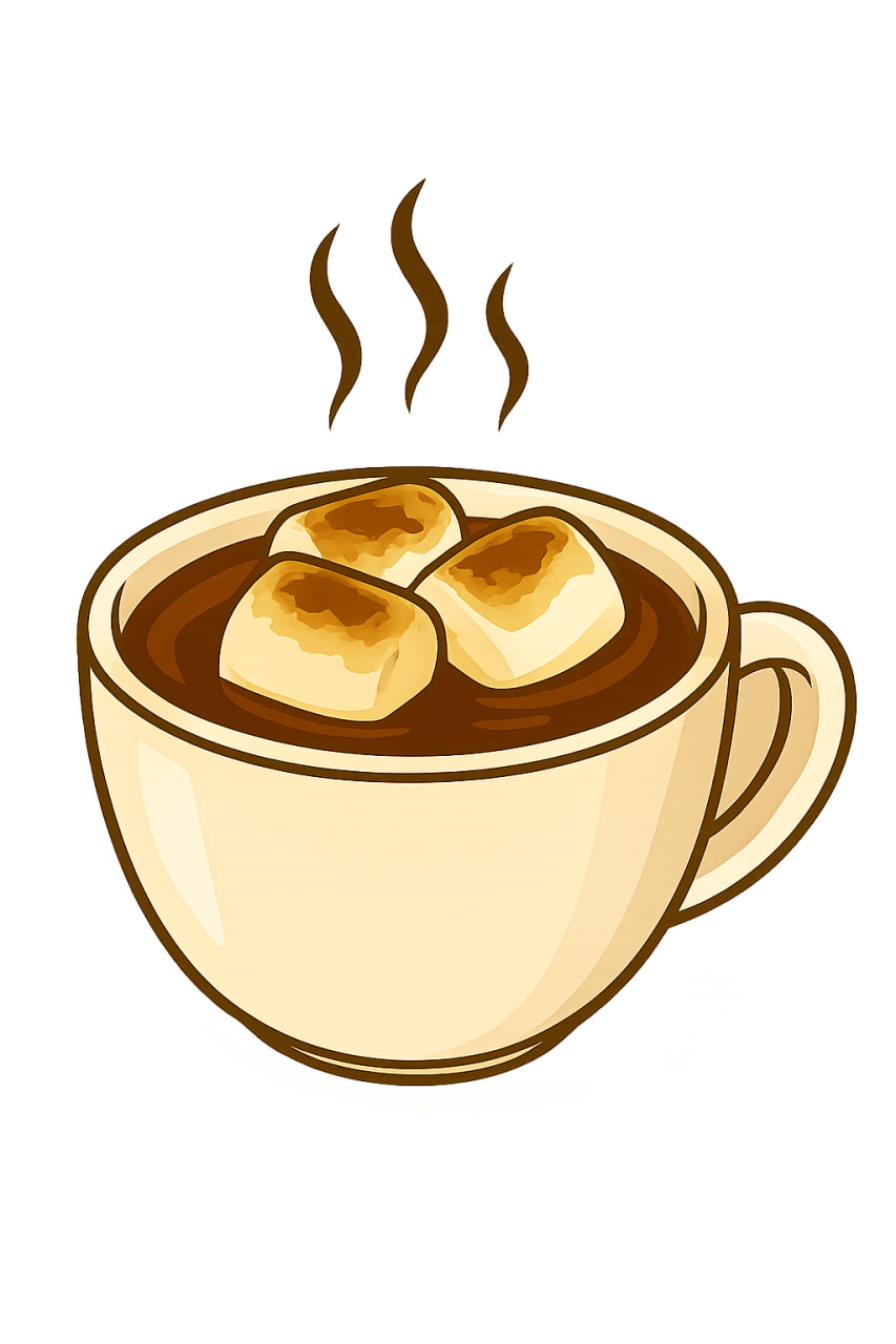 نحوه خوردن مارشمالو کبابی با هات چاکلت